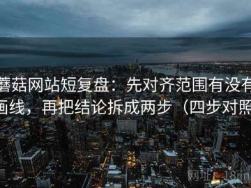 蘑菇网站短复盘：先对齐范围有没有画线，再把结论拆成两步（四步对照）