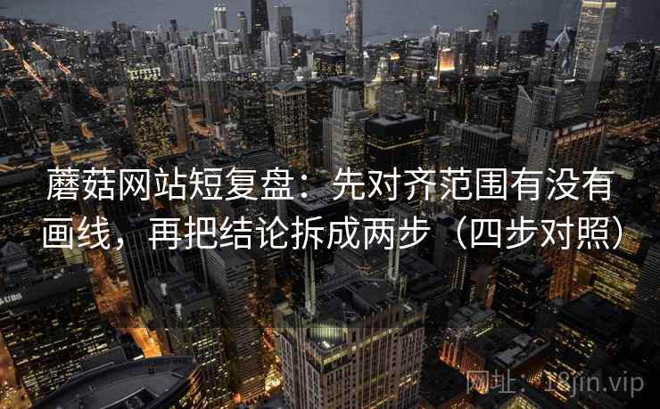 蘑菇网站短复盘：先对齐范围有没有画线，再把结论拆成两步（四步对照）