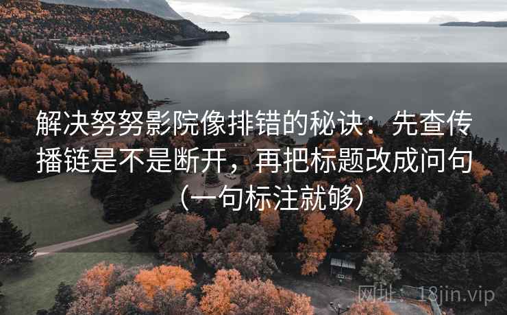 解决努努影院像排错的秘诀：先查传播链是不是断开，再把标题改成问句（一句标注就够）